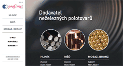 Desktop Screenshot of profimet.cz