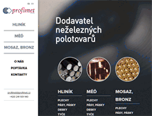 Tablet Screenshot of profimet.cz